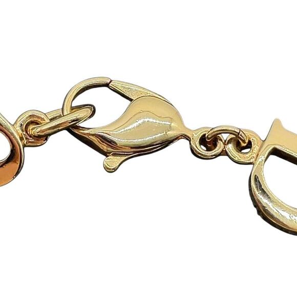 Christian Dior PARIS Alphabet English Letters Logo Gold Bracelet With Box - Picture 5 of 11